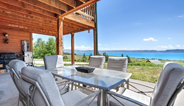 Cabin-style home with deck, patio, & amazing view - near Bear Lake