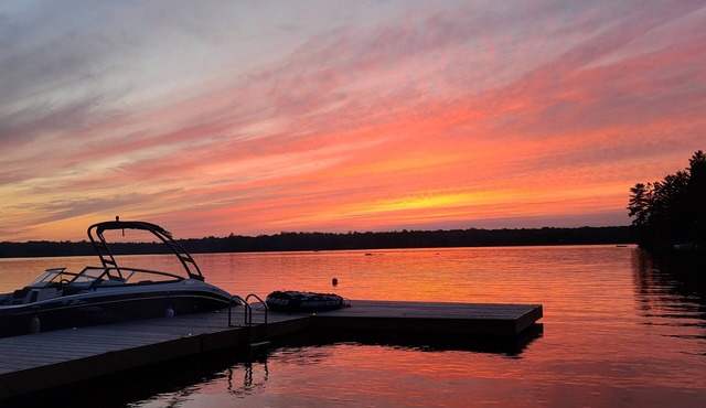 Cooper Bay Lakeside Escape – 322ft frontage, quiet, stunning west views!