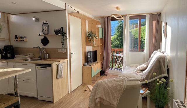 Cosy apartment for 4 people La Plagne Montalbert - View of the slopes