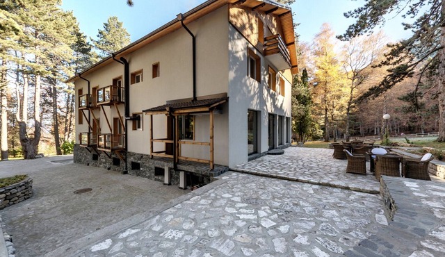 Luxury chalet within a private pine tree park, in Pirin mountain foothstep