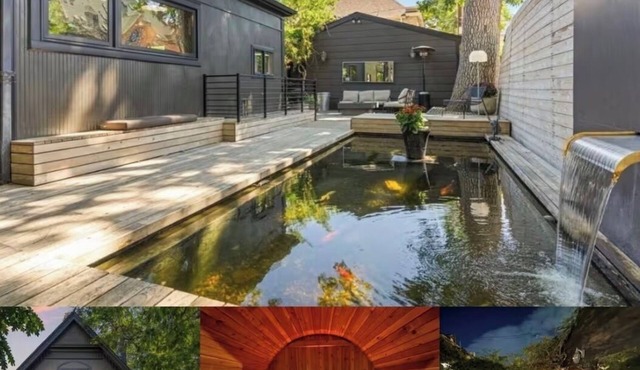 Magical Victorian w/Koi pond, barrel sauna, fire pit
