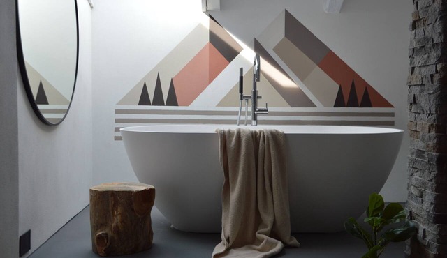 Mountain Suite apartment with a sauna and an open-plan bathtub