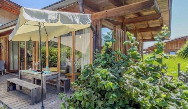 Nature chalet nearby forest with infrared sauna