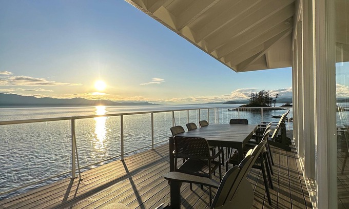 Halfmoon Bay House | 180° Ocean Views: Chef's Kitchen, Hot tub on 6.3 private acres of forest.