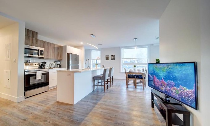 North End Apartment | Luxurious Brand New Modern Condo Parking Coffee Location!