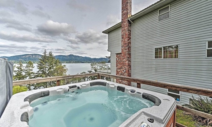 Juan de Fuca Electoral Area House | Oceanfront Retreat w/Mountain Views & Boat Dock!