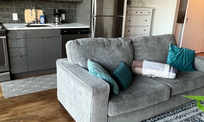 Downtown Winnipeg Apartment | One bed downtown laundry wifi across from the Jets arena