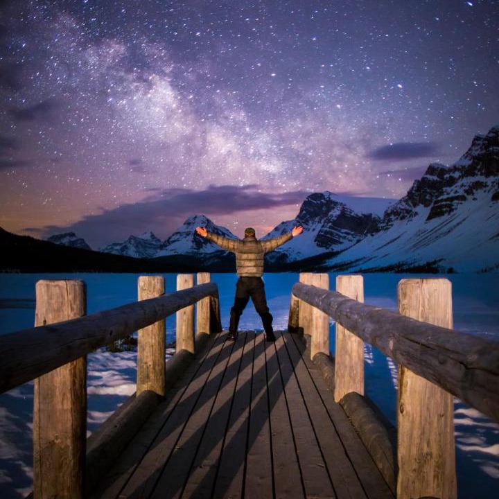 Photo of Human In Picture in Bow Lake