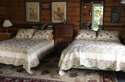 Tagish Resort | Private Cabin w/deck. 1 queen bed with opulent linens and comfort!